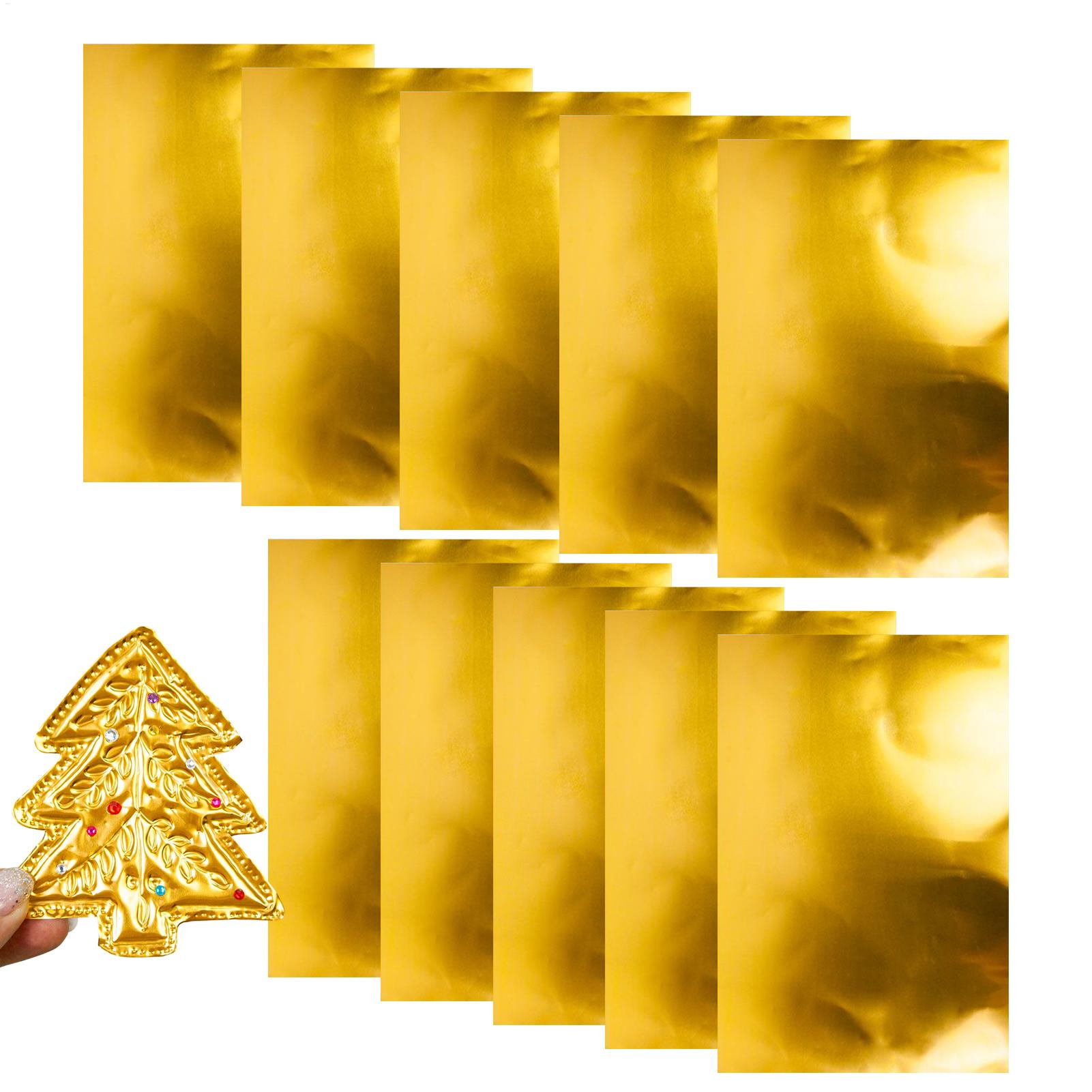 Art Craft With Paper - 20x30cm Aluminiumfolie Ambachtelijke Vellen Goud/Zilver Geprefeld