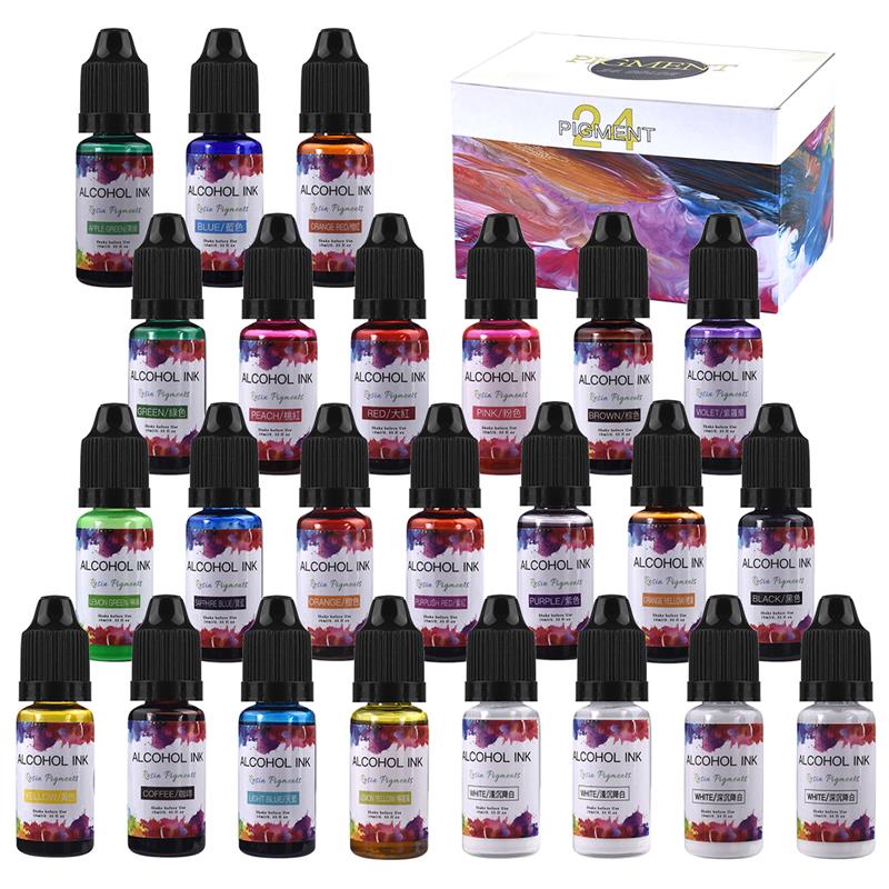 Alcohol Ink Set - 24 Kleur/Set 10Ml Hars Pigment Art