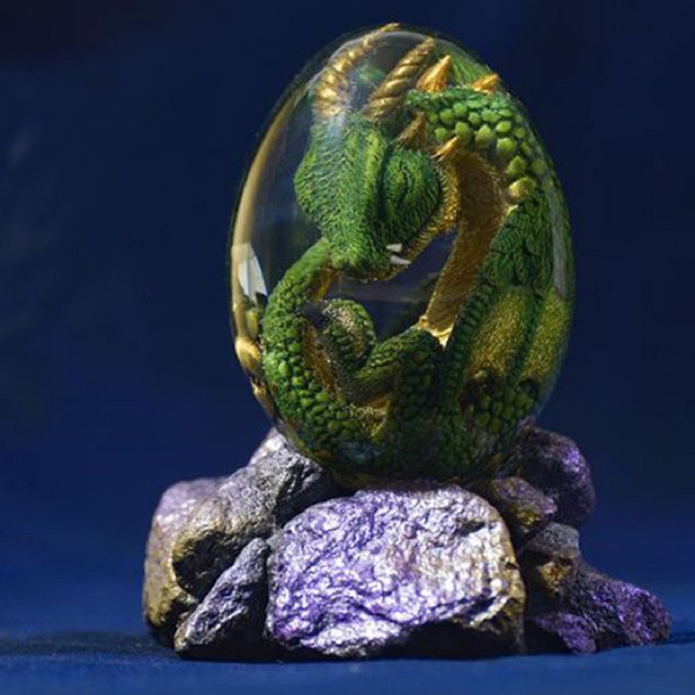 Dinosaur And Craft - Lava Dragon Egg Standbeeld met standaardbasis