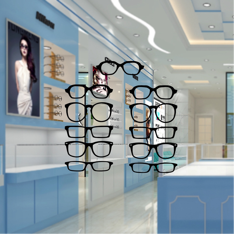 Art Craft Glasses - Glazen Hipster Strip Vinyl Muursticker Optische