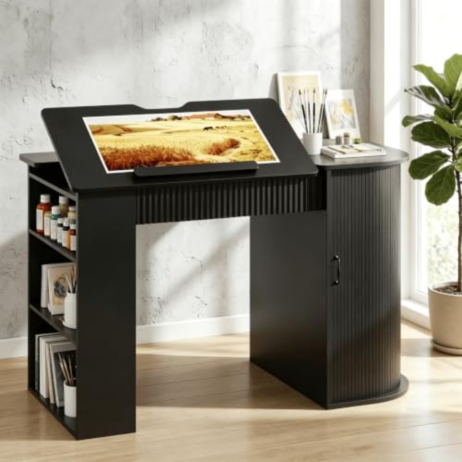 Art Craft Us - Tekentafel met opbergkast en laden, verstelbare