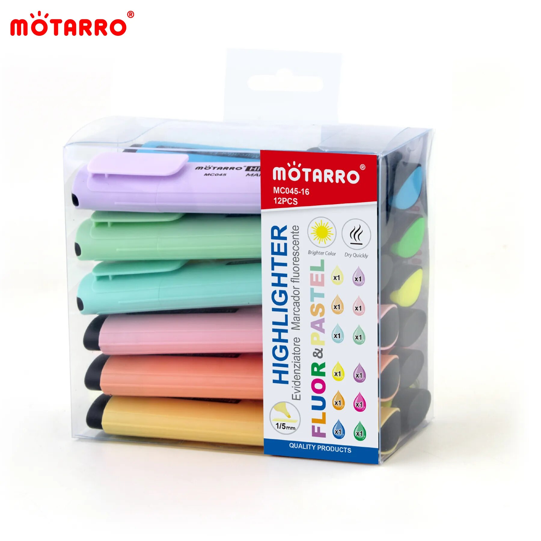 Stabilo Marker Boss - MOTARRO 12 Stuks Pvc Box Markers