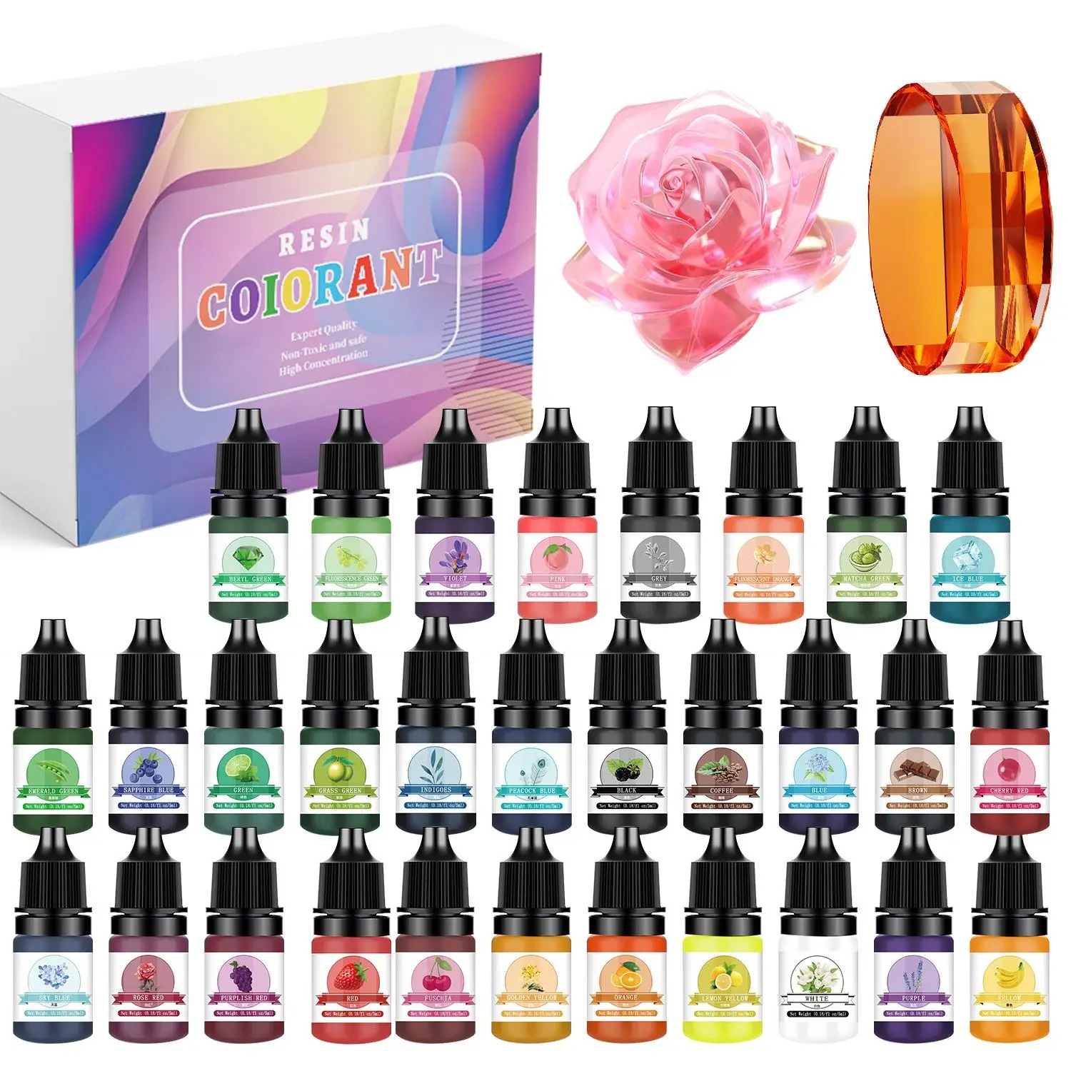Alcohol Ink Set - 30 Kleuren 5 ml Epoxyhars Pigment