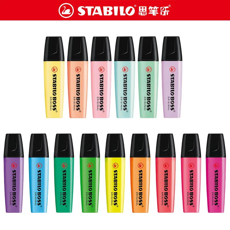 Stabilo Marker Boss - 5/9/14 Kleuren STABILO Markeerstiften Tekenpen Marker