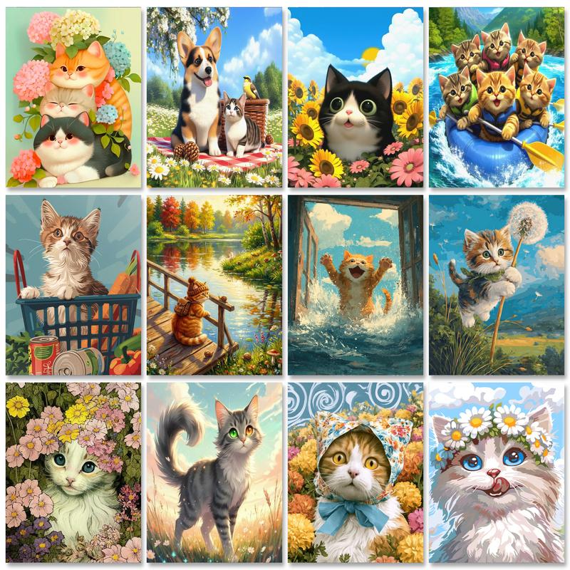Art Craft Number - GATYZTORY Kat Schilderen op nummer Kunst-