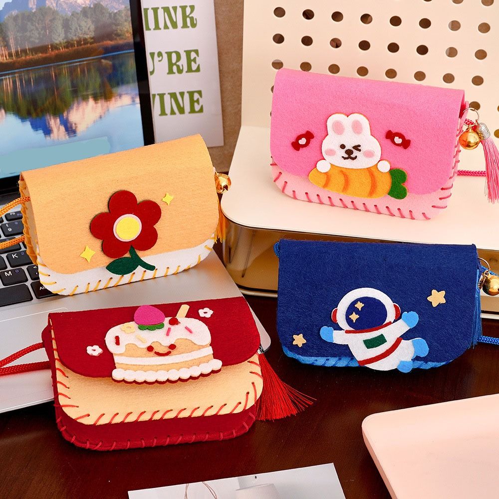 Art Craft For Kindergarten - Schattig vilt tasje maakset, cartoon knutselwerk,