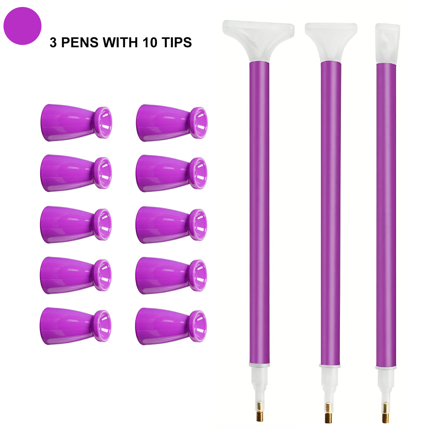 Art Craft Accessories - 10 siliconen tips & 3 pennen