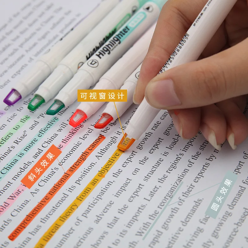 Stabilo Marker Boss - 6 kleuren/set Unieke Window Tip Markeerstift