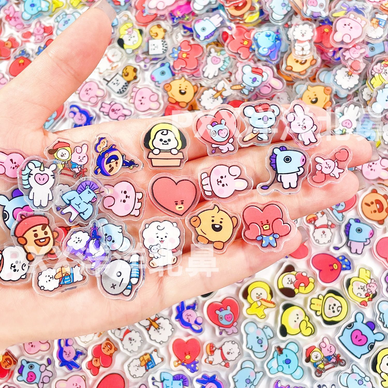 Art Craft Accessories - 100 stuks BT21 BTS enkellaags 2cm