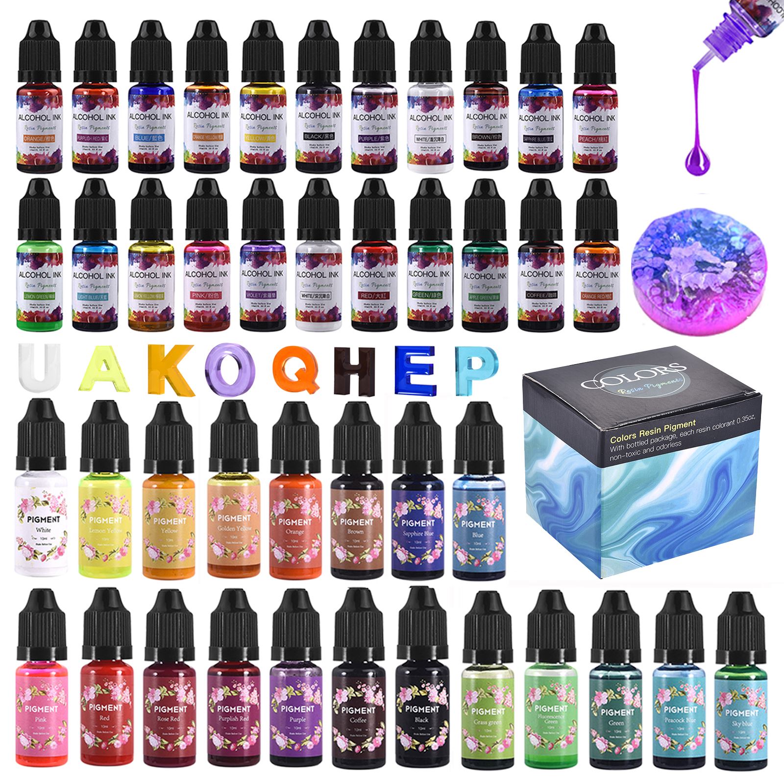 Alcohol Ink Set - 1 Set Hars Pigment Kit Art