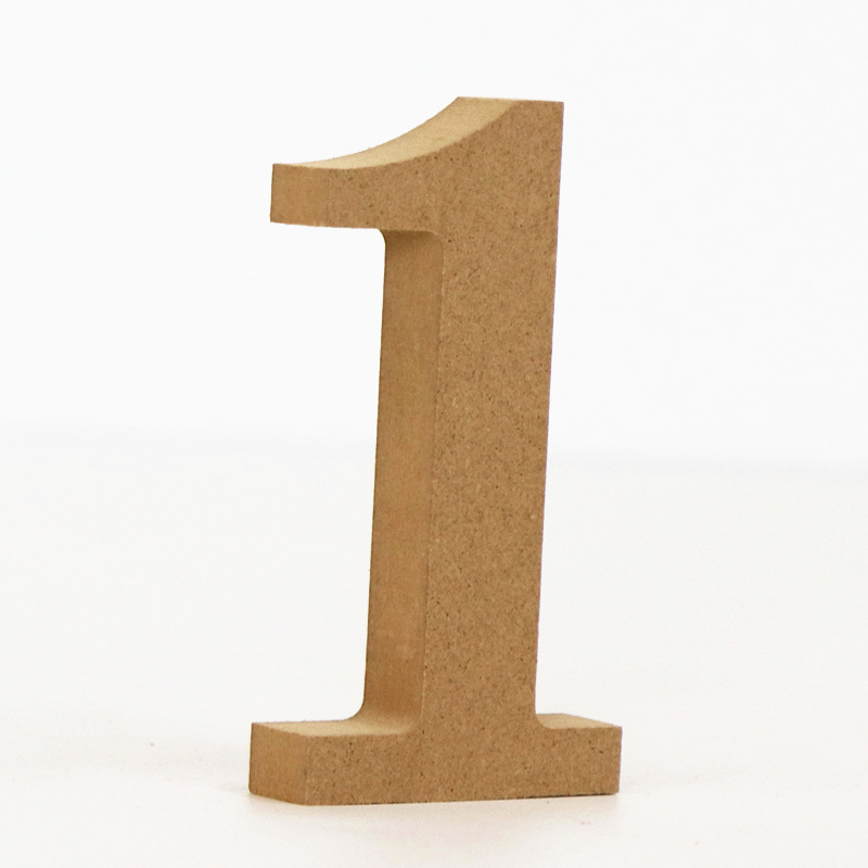 Art Craft Number - 1 st 10 cm Hout Kleur