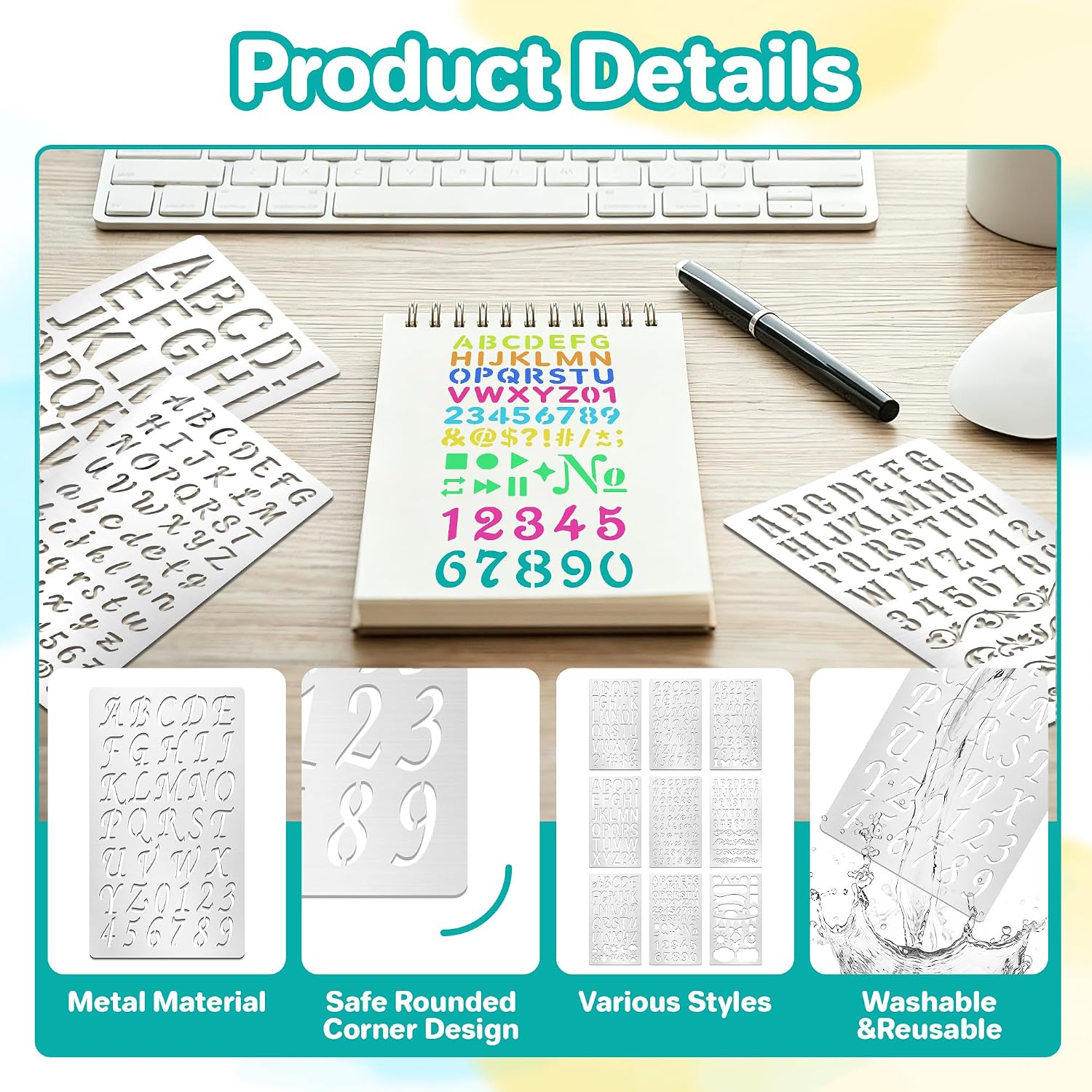 9-delige metalen letter- en ci - Art Craft Number recensie en prijs