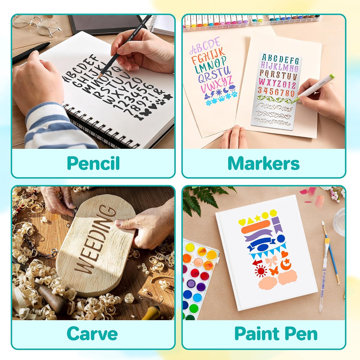 9-delige metalen letter- en ci - Art Craft Number recensie en prijs