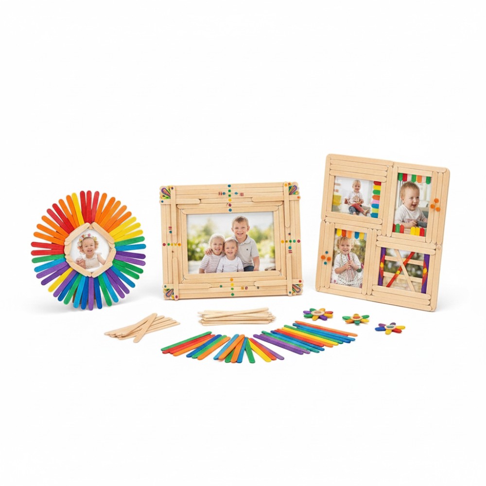 50 stuks gekleurde houten ijsl - Art Craft Education recensie en prijs