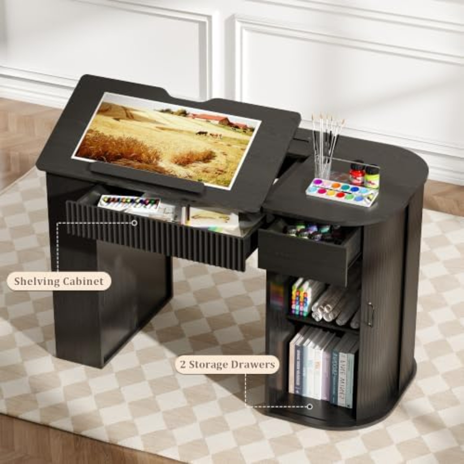 Tekentafel met opbergkast en l - Art Craft Us recensie en prijs