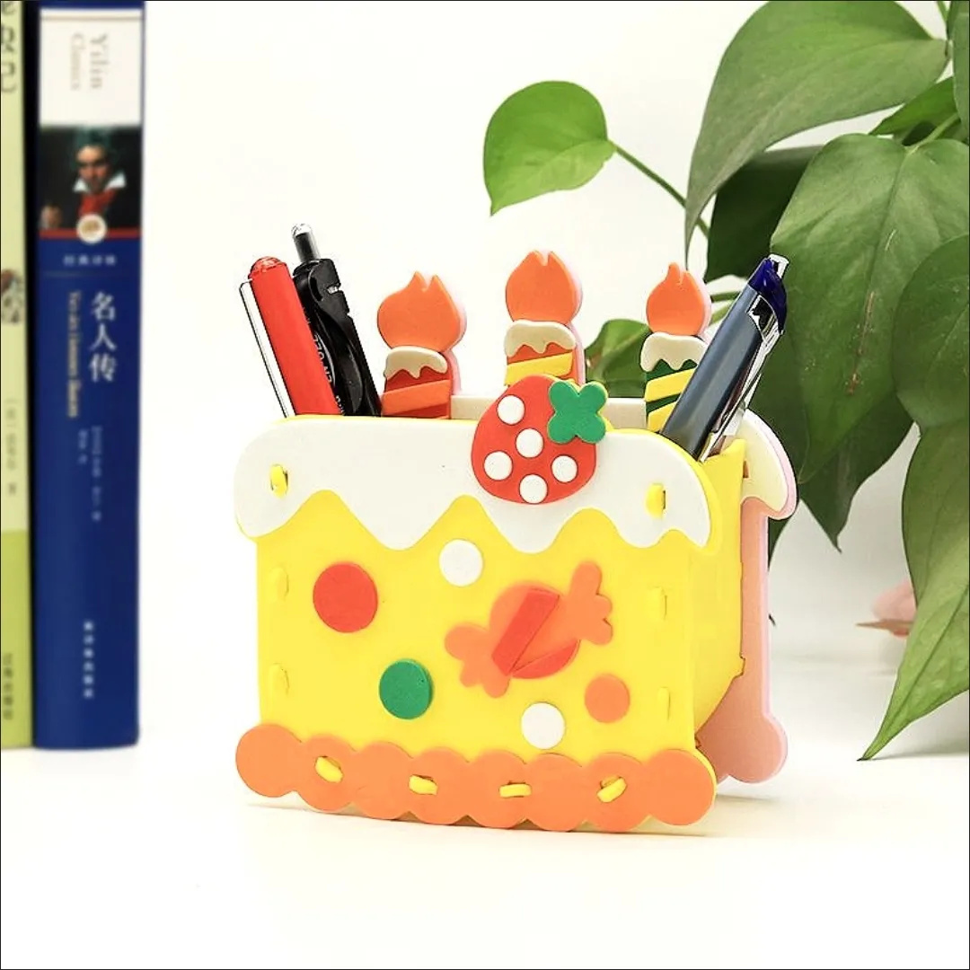 2 stks DIY Cartoon Pen Contain - Art Craft For Kindergarten recensie en prijs