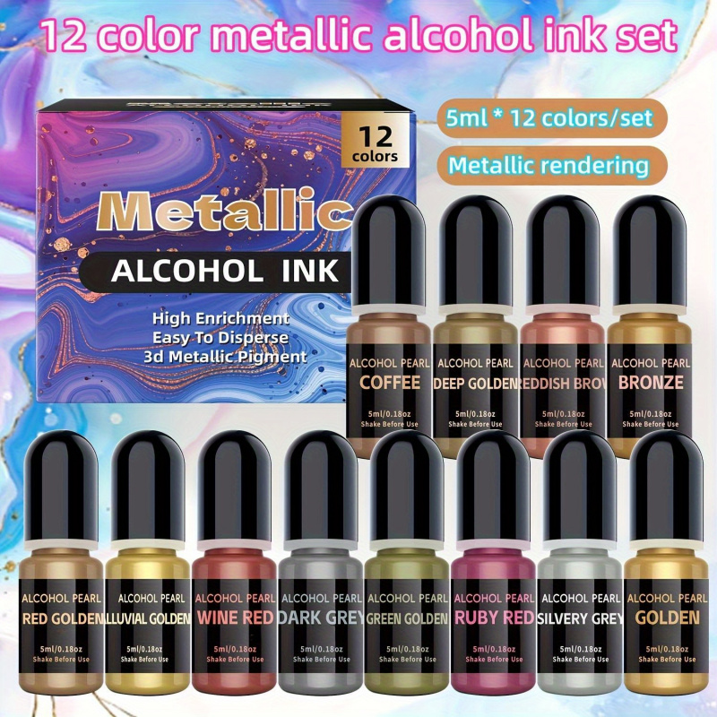 12Metallic color3DRendering Se - Alcohol Ink Set recensie en prijs