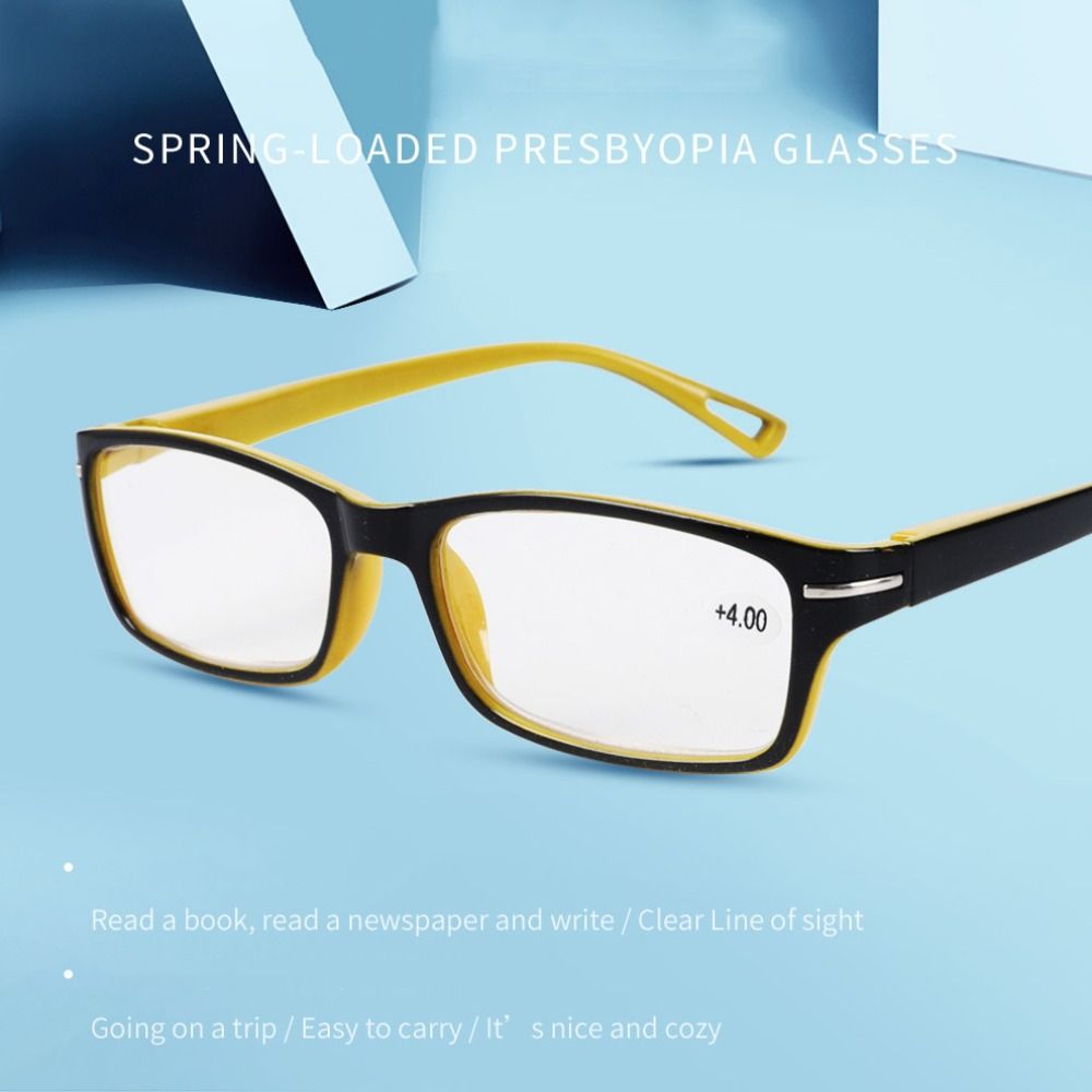 Retro PC Plastic Leesbril Geel - Art Craft Glasses recensie en prijs