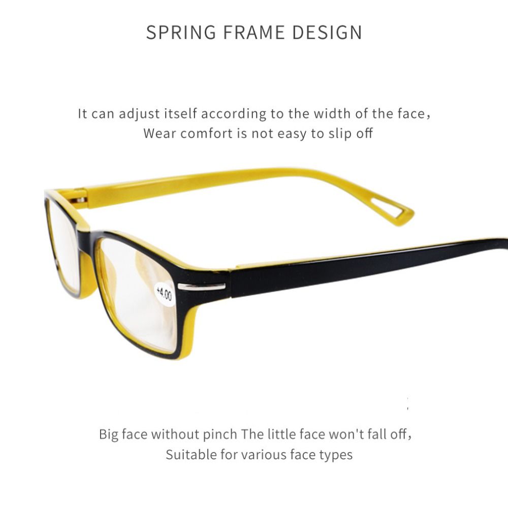 Retro PC Plastic Leesbril Geel - Art Craft Glasses recensie en prijs
