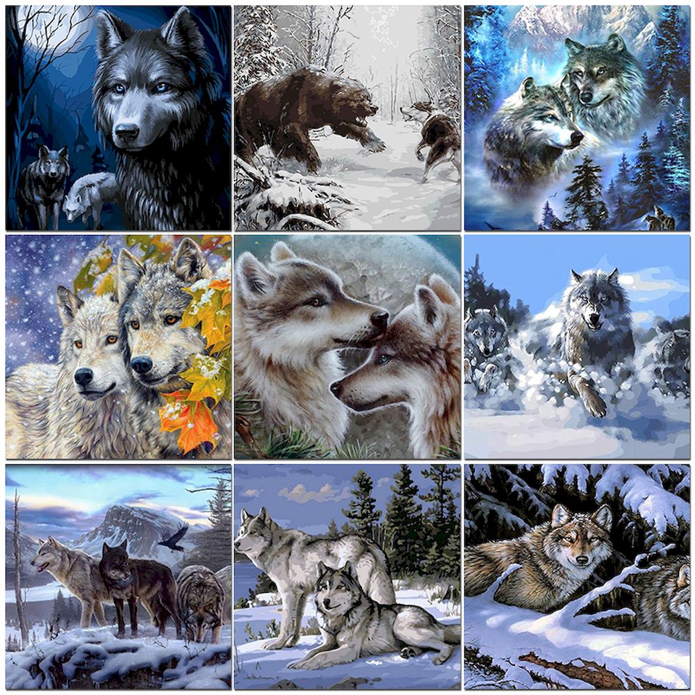 Schilderen op nummer Wolf olie - Art Craft Picture recensie en prijs