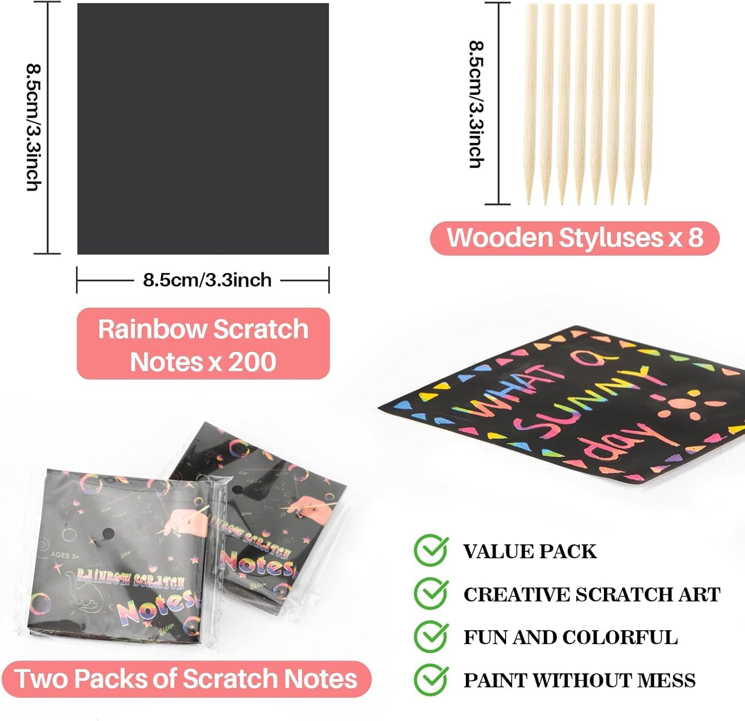 Regenboog-schrappapier Kunstni - Art Craft 4 Years Old recensie en prijs