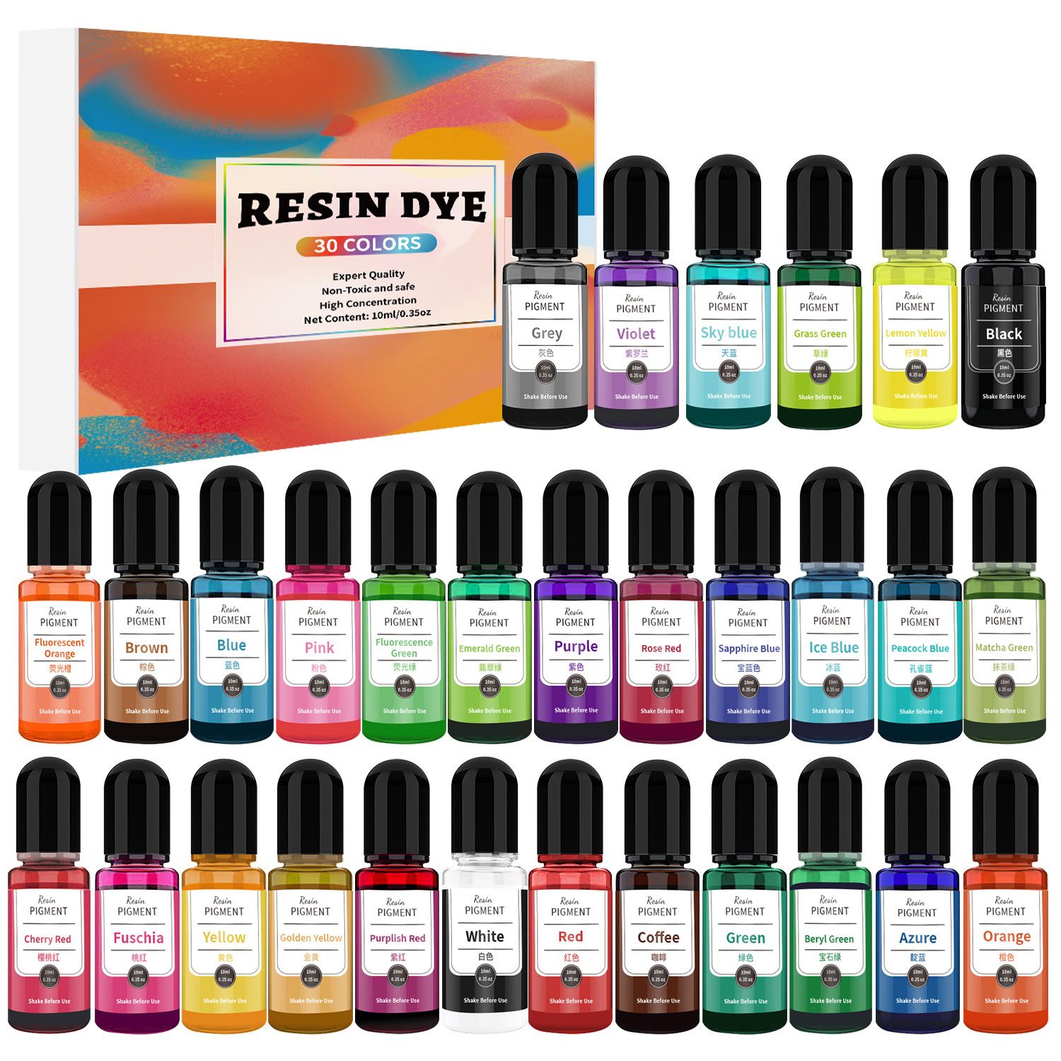 24/30 Kleuren Set 10 ml Epoxyh - Alcohol Ink Set recensie en prijs